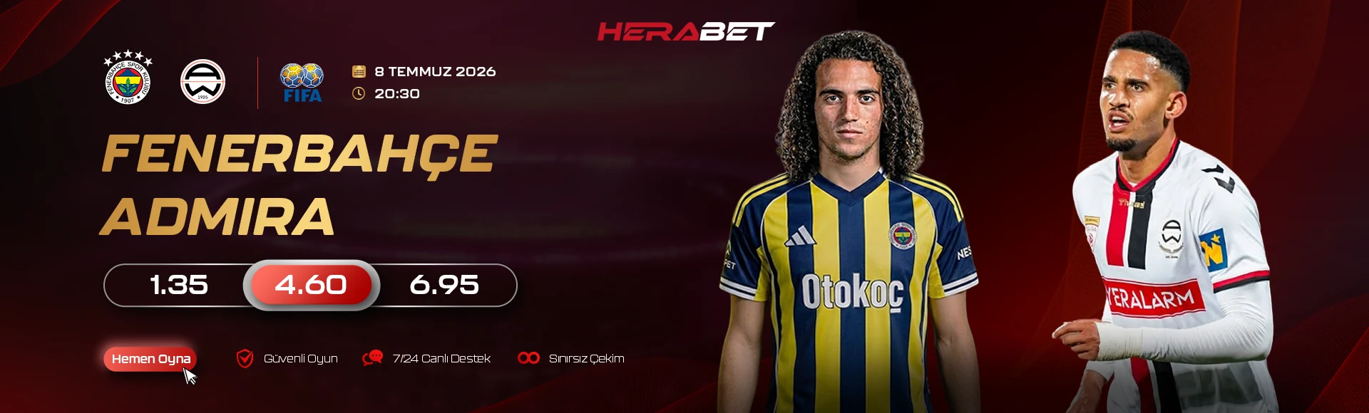 Herabet öne çıkan maç canlı bahis oranları